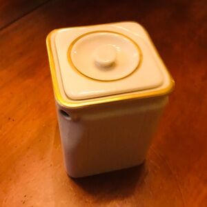 Cunard Crown Devon “Fieldings” pattern Art Deco teapot cream gold accents